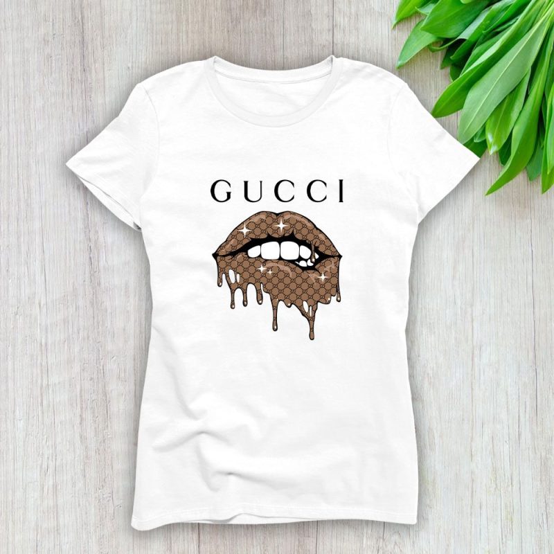 Gucci Mouth Lady T-Shirt Luxury Tee For Women LDS1458