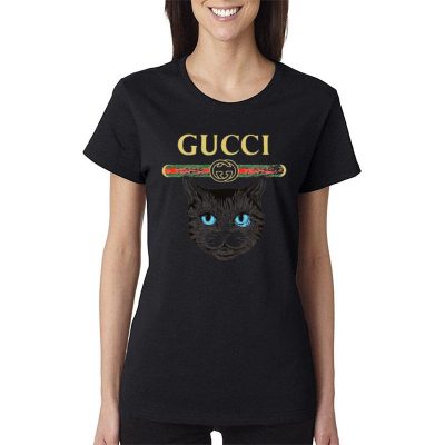Gucci Stripe Mystic Cat Women Lady T-Shirt
