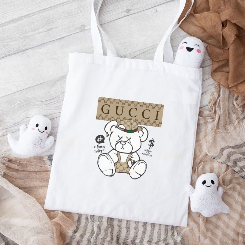 Gucci Teddy Club Cotton Canvas Tote Bag TTB1305