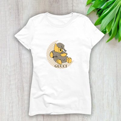 Gucci Winnie The Pooh Sleep Lady T-Shirt Luxury Tee For Women LDS1454