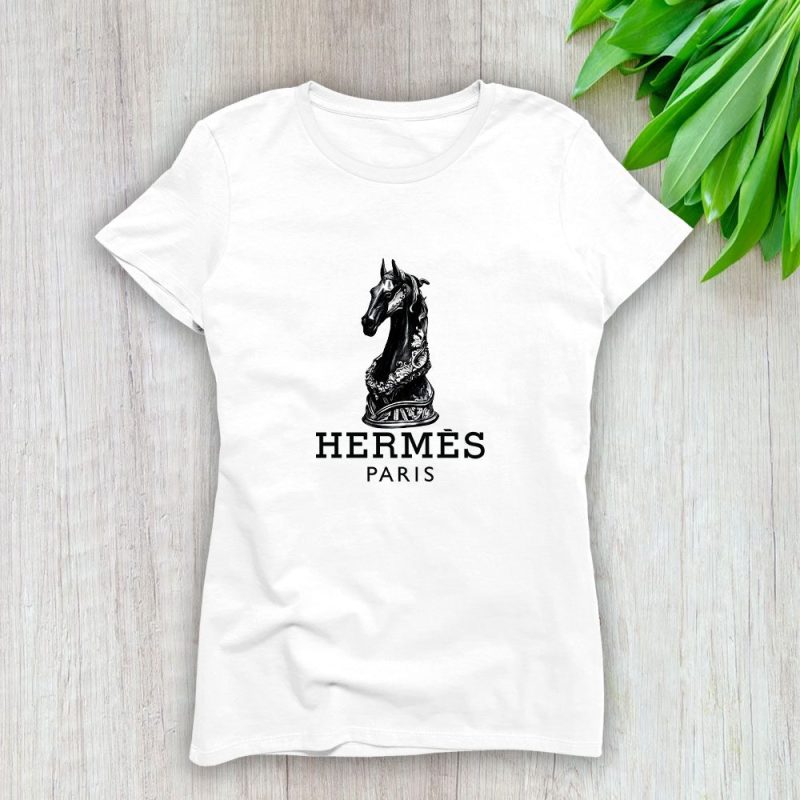 Hermes Paris Seahorses Lady T-Shirt Luxury Tee For Women LDS1518