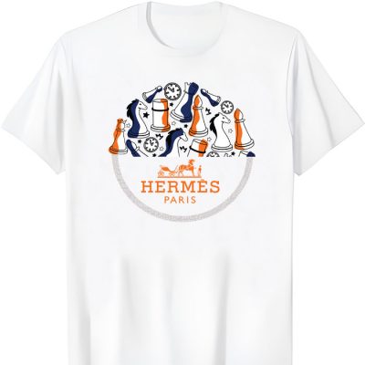 Hermes Paris Seahorses Logo Unisex T-Shirt TTB2926