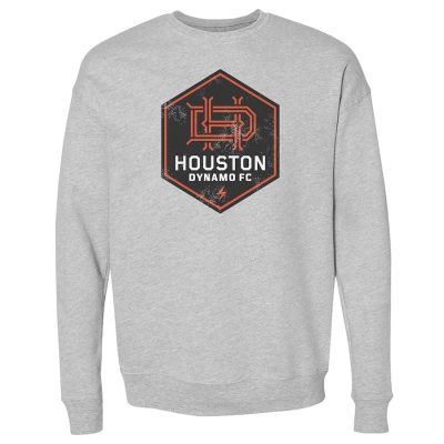 Houston Dynamo FC Vintage Primary Logo Pullover Sweatshirt - Heather Gray