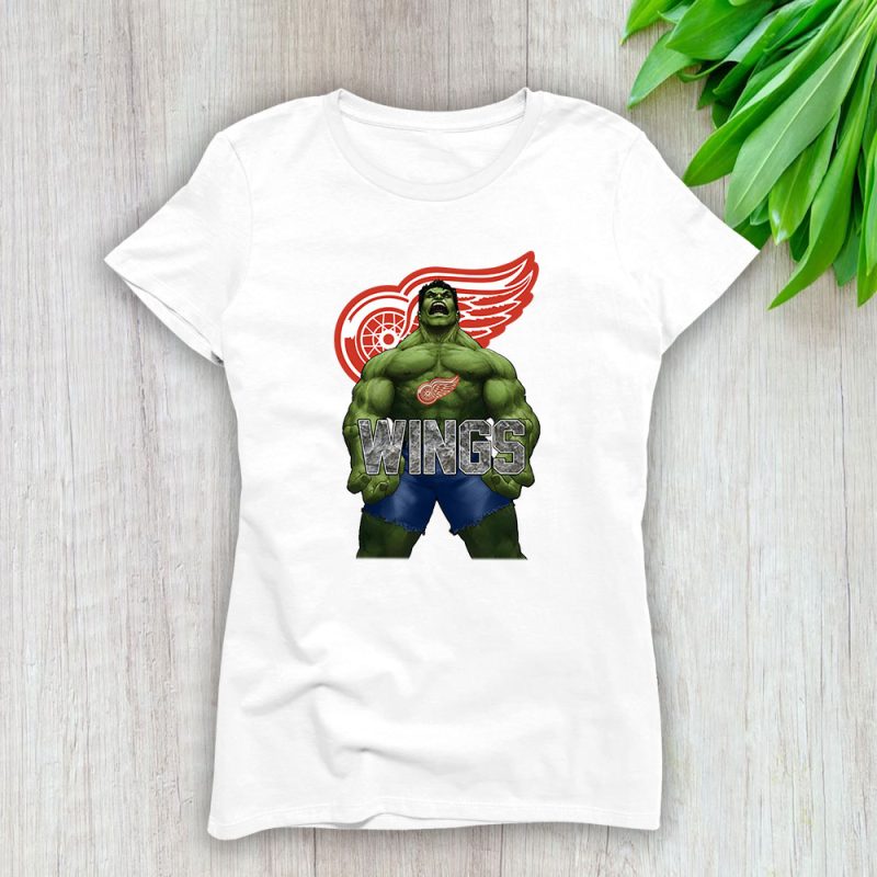 Hulk NHL Detroit Red Wings Lady T-Shirt Women Tee For Fans TLT1328