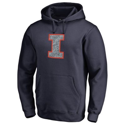 Illinois Fighting Illini Static Logo Pullover Hoodie - Navy