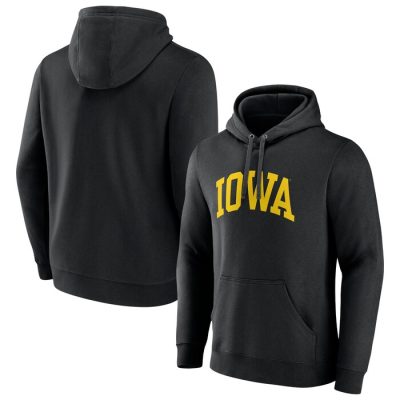 Iowa Hawkeyes Basic Arch Pullover Hoodie - Black