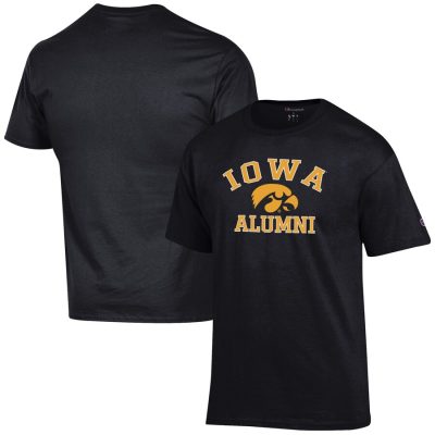 Iowa Hawkeyes Champion Alumni Logo T-Shirt - Black