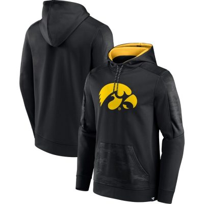 Iowa Hawkeyes On The Ball Pullover Hoodie - Black