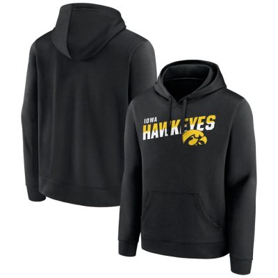 Iowa Hawkeyes Quick Slant Pullover Hoodie - Black