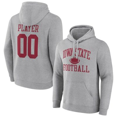 Iowa State Cyclones Football Pick-A-Player NIL Gameday Tradition Pullover Hoodie - Gray