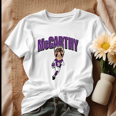 J J McCarthy Minnesota Vikings NFL Draft 2024 T-Unisex T-Shirt Cotton Tee