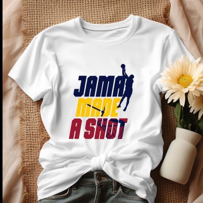 Jama Made A Shot Denver Nuggets Basketball Unisex T-Shirt Cotton Tee