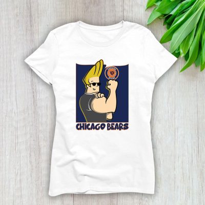 Johny Bravo X Chicago Bears Team American Football Lady T-Shirt Women Tee TLT4306