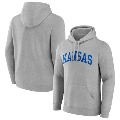 Kansas Jayhawks Basic Arch Pullover Hoodie - Gray