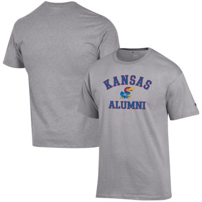 Kansas Jayhawks Champion Alumni Logo T-Shirt - Gray