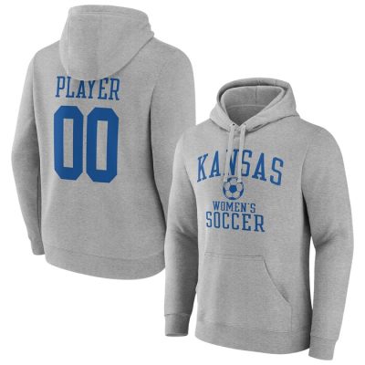 Kansas Jayhawks Soccer Pick-A-Player NIL Gameday Tradition Pullover Hoodie- Gray