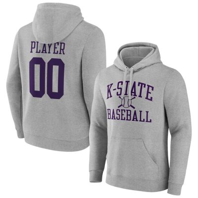 Kansas State Wildcats Baseball Pick-A-Player NIL Gameday Tradition Pullover Hoodie - Gray