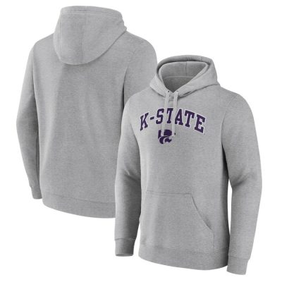 Kansas State Wildcats Campus Pullover Hoodie - Heather Gray