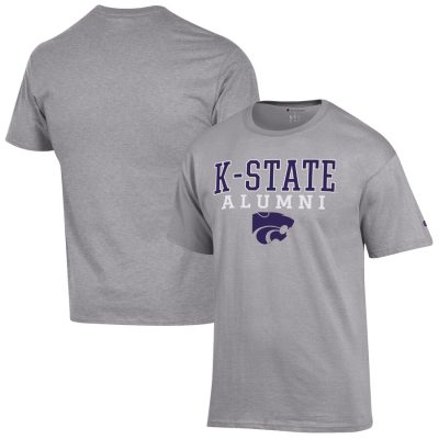Kansas State Wildcats Champion Alumni Logo Stack T-Shirt - Gray