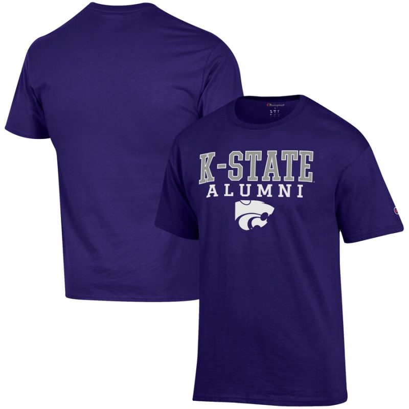 Kansas State Wildcats Champion Alumni Logo Stack T-Shirt - Purple