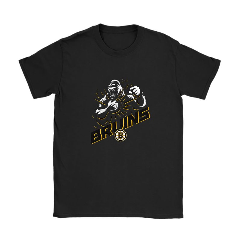 King Kong X Boston Bruins Team X NHL X Hockey Fan Unisex T-Shirt Cotton Tee TAT4356