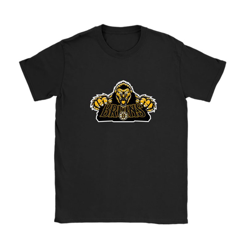 King Kong X Boston Bruins Team X NHL X Hockey Fan Unisex T-Shirt Cotton Tee TAT4358