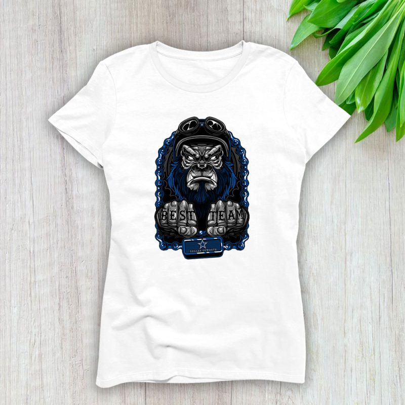 King Kong X Dallas Cowboys Team X NFL X American Football Lady T-Shirt Women Tee For Fans TLT2999