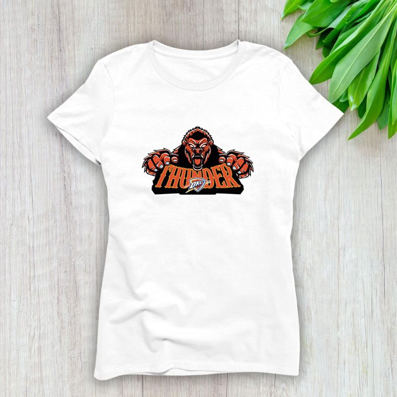 King Kong X Oklahoma City Thunder Team X NBA X Basketball Lady T-Shirt Women Tee For Fans TLT2995