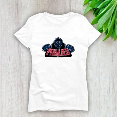 King Kong X Philadelphia Phillies Team X MLB X Baseball Fans Lady T-Shirt Women Tee For Fans TLT2962