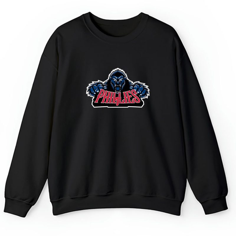 King Kong X Philadelphia Phillies Team X MLB X Baseball Fans Unisex Sweatshirt TAS4302