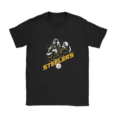 King Kong X Pittsburgh Steelers Team X NFL X American Football Unisex T-Shirt Cotton Tee TAT4350
