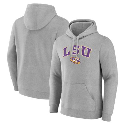 LSU Tigers Campus Pullover Hoodie - Gray