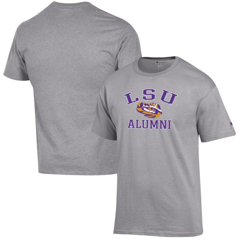 LSU Tigers Champion Alumni Logo T-Shirt - Gray