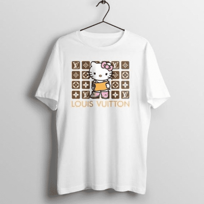 LV Kitty & Logo Luxury Unisex T-Shirt