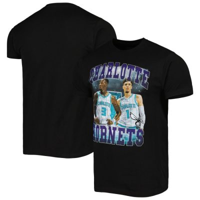 LaMelo Ball & Terry Rozier Charlotte Hornets Stadium Essentials Unisex Player Duo T-Shirt - Black