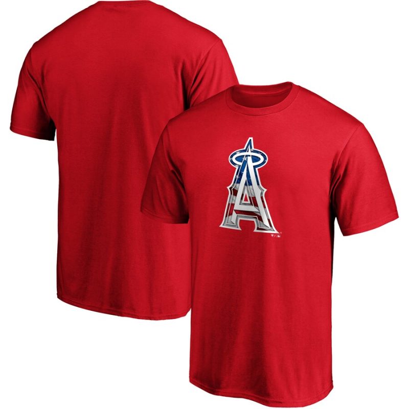 Los Angeles Angels Banner Wave T-Shirt - Red