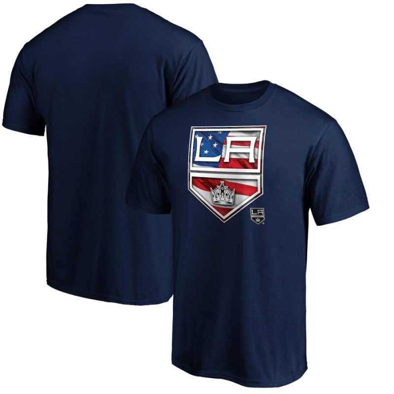 Los Angeles Kings Banner Wave Logo T-Shirt - Navy