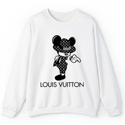 Louis Vuitton Black And White Pattern  Mickey Michael Jackson Crewneck Sweatshirt CSTB1146