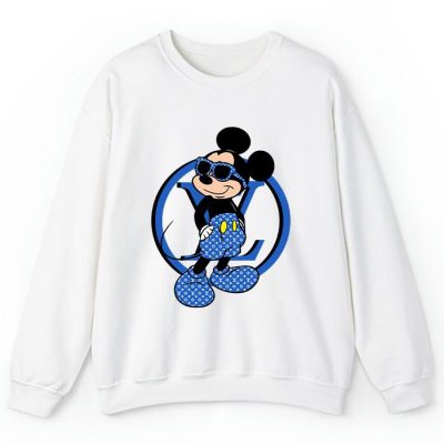 Louis Vuitton Blue Monogram Canvas Pattern Mickey Mouse Crewneck Sweatshirt CSTB1182