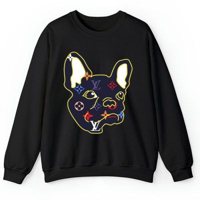 Louis Vuitton Color Monogram Pattern Pitbull Dog Crewneck Sweatshirt CSTB1168