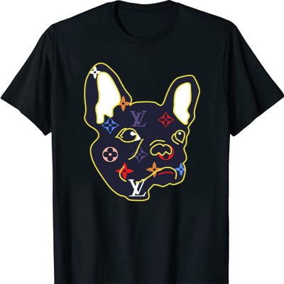 Louis Vuitton Color Monogram Pattern Pitbull Dog LV Unisex T-Shirt CB414