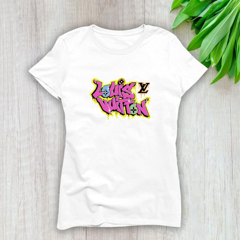 Louis Vuitton  Graffiti Logo Lady T-Shirt Luxury Tee For Women LDS1559