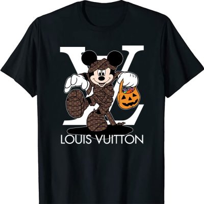 Louis Vuitton Logo Luxury Halloween Mickey Mouse Unisex T-Shirt NTB2658