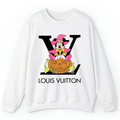 Louis Vuitton Logo Luxury Halloween Pumpkin Minnie Mouse Crewneck Sweatshirt CSTB1192