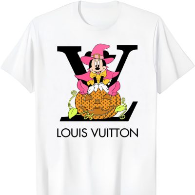 Louis Vuitton Logo Luxury Halloween Pumpkin Minnie Mouse Unisex T-Shirt NTB2648