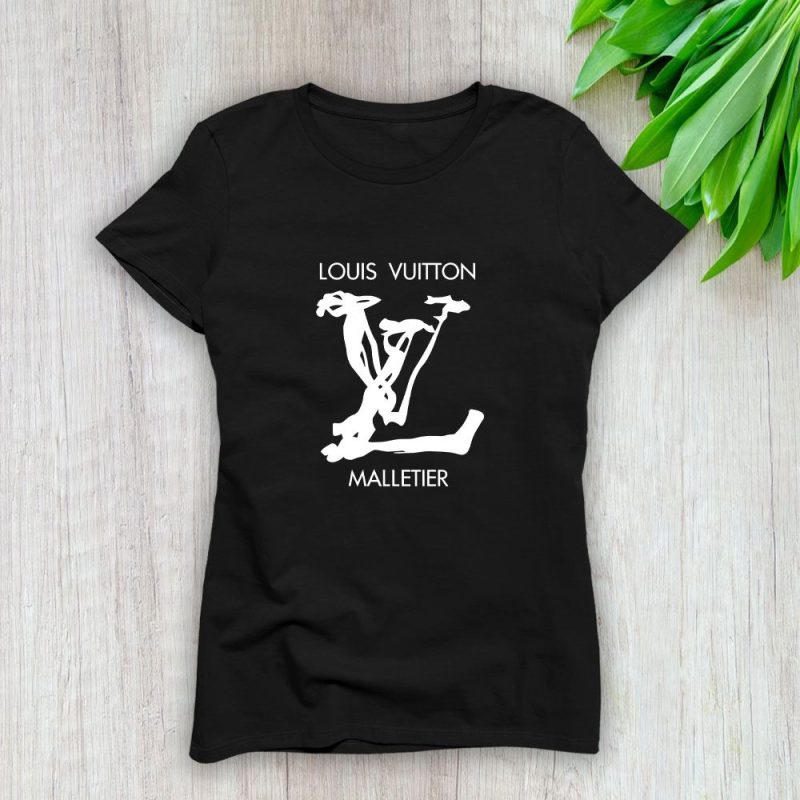 Louis Vuitton Logo Luxury Malletier Lady T-Shirt Luxury Tee For Women LDS1689