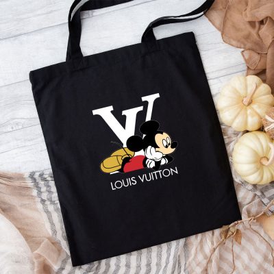 Louis Vuitton Logo Luxury Mickey Mouse Cotton Canvas Tote Bag TTB1698