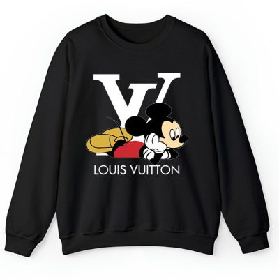 Louis Vuitton Logo Luxury Mickey Mouse Crewneck Sweatshirt CSTB1171