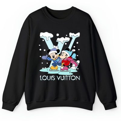 Louis Vuitton Logo Luxury Mickey Mouse Minnie Mouse Crewneck Sweatshirt CSTB1029