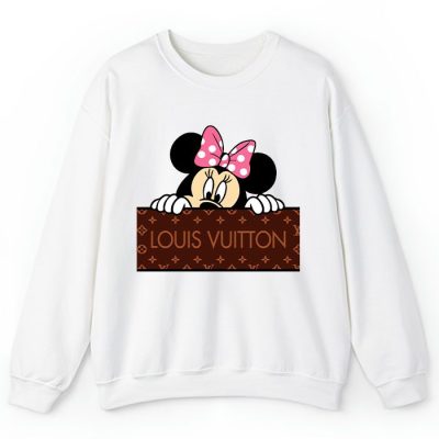 Louis Vuitton Logo Luxury Monogram Canvas Pattern Minnie Mouse Crewneck Sweatshirt CSTB1176